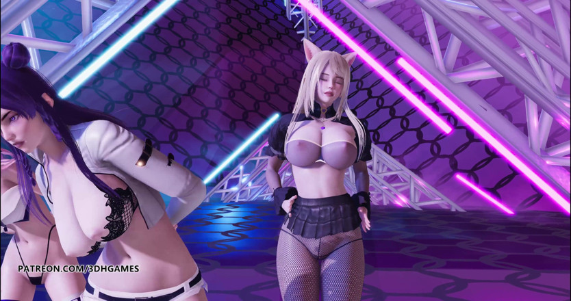 3D-Hentai Games: Twice - Breakthrough striptease Ahri Kaisa Seraphine league of legends kda...