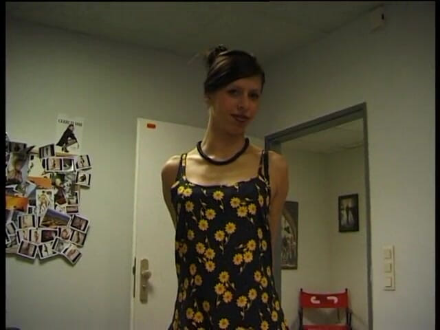 Lucky Cooch: Brunette secretary giving on a job interview