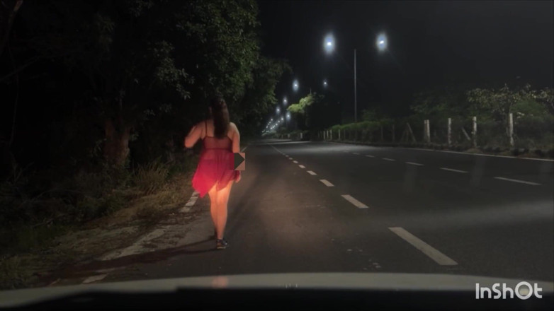 Indian Couplexx: Sexy bhabhi šuká cizince na silnici