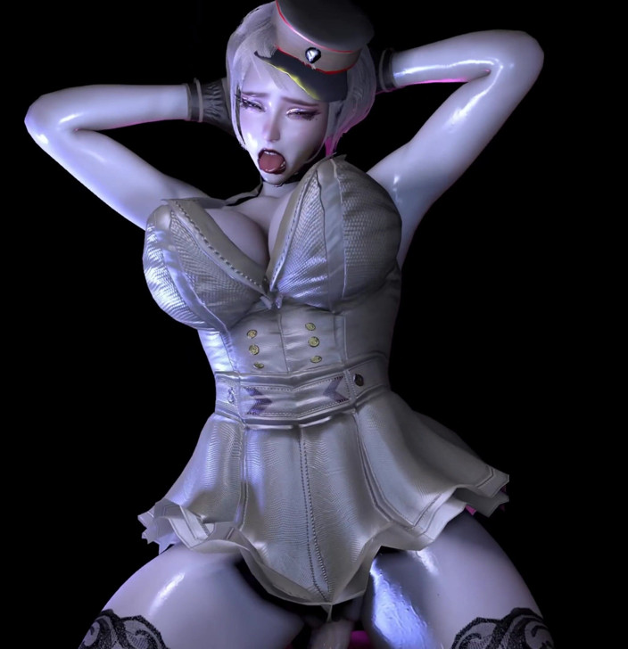 Why fuck so hard: 3D 거대한 젖탱이 코스프레 모델 그녀의 후장 따먹기