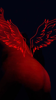 Naked Angel with a Hard Dick