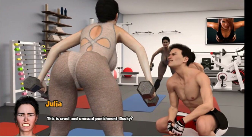 XXX Games Bunk: Area 69 - gameplay - rollenspiel - Nassmassage nach dem training im fitnessstudio - pool-blowjob...