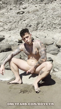 Gay Exhibitionist in a Nudist Beach