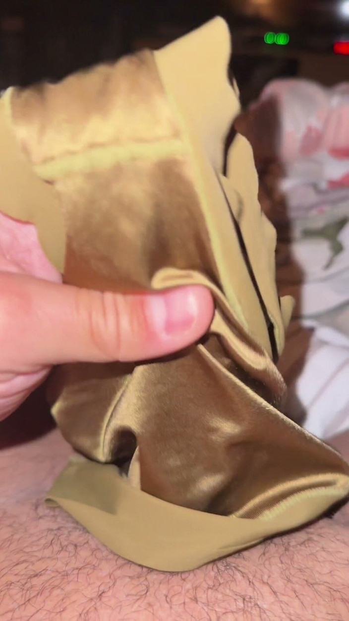 Bigbrook45: Cum in Silky Satin Green Panties