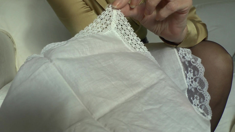 Lady Victoria Valente: Cumming Training: Cum on My White Lace Handkerchief, Lady Victoria...