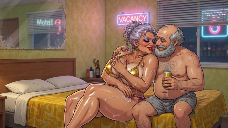 Huge Boobs: Horny Motel Couple Animations
