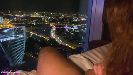 Filessa: Hot girlfriend sensual sucking dick and fucking near the window