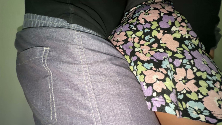 CoupleOfHotSins: Risky! Big-assed Woman Touching a Stranger's Cock.