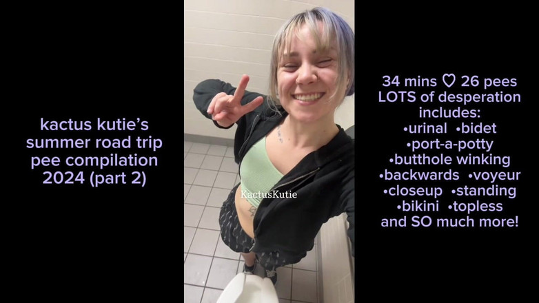 kactus kutie: Letní road trip čůrání kompilace část 2