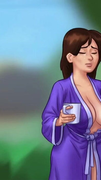 Summertime Saga 02 - Mature Step-milf Sees a Huge Over 12 Inch Cock for the First Time Now She's Horny