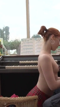 Amazing petite redhead student slut gets deep sodomized