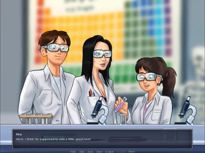Cartoon Play: Summertime saga part 216 - profesora de ciencias sexy en lencería