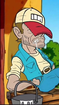 Redneck'in Sürtük Karısı. Karikatür