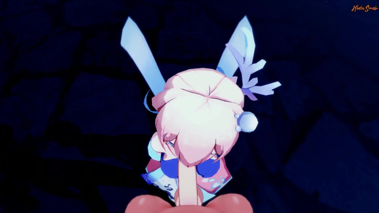 Hentai Smash: Mimi faz um boquete em primeiro plano antes de receber...