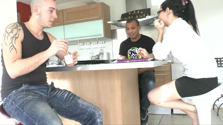 Hand Lotion Studios: Step brother &amp; friend double team step sister-threesome