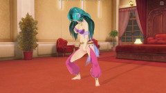 H3DC: 3D Ragazza hentai con i capelli blu si masturba la...