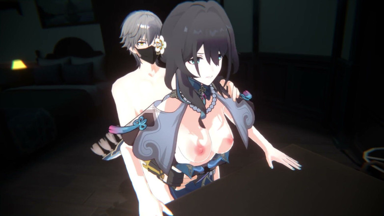 NSFWOtaku: Honkai Star Rail - Ruan Mei Rides Caelus Cock Hard Until...