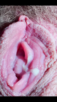 Open Pink Pussy Full of Grool