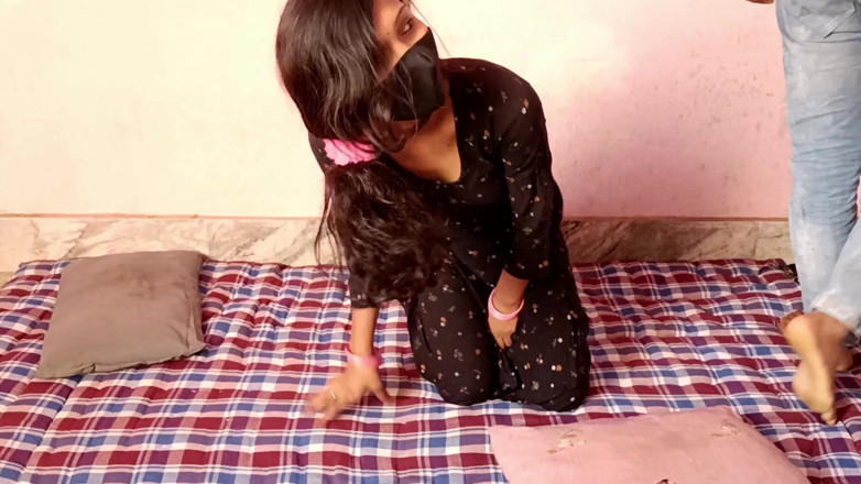 HousewifeGeeta: Teen Maid Fucked by Two Big Dick Friend in Threesome