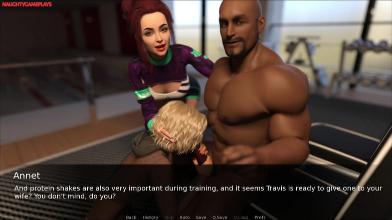 Naughty gameplays: Hotwife #27 - Horny Slut Wife Sucks Huge BBC in the Gym - 3D...