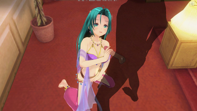 H3DC: Gadis hentai 3d dengan rambut biru menyentuh memeknya dan ngocok kontol...