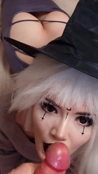 The Secret of the Eternal Beauty of the Elf Witch Is Hot Cum on Her Face After a Week of Abstinence