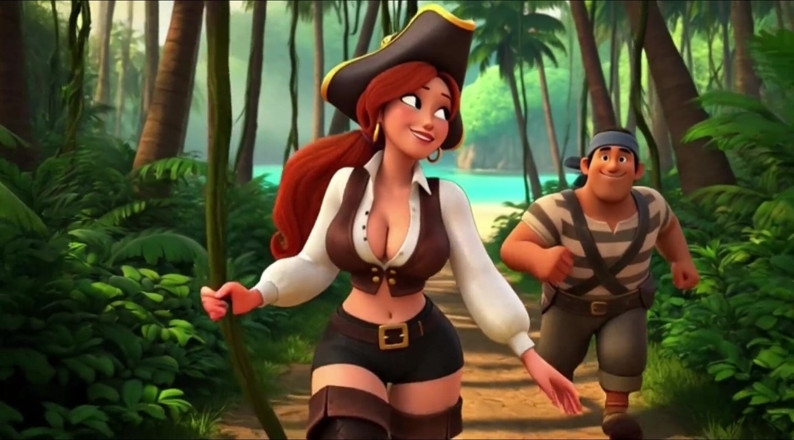 My night collection: Sensuale avventura pirata: costruire il nascondino tropicale. Creato da AI