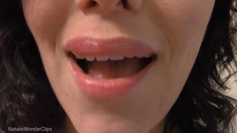 Natalie Wonder: Glossy lips so wet &amp; juicy - dirty talking lips tease