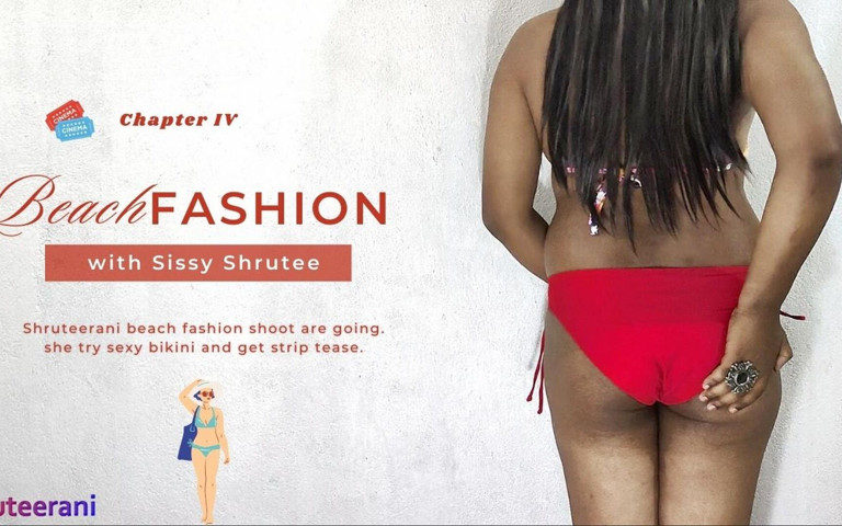 Beach Fashion Chapter 4 - Solo Indian Trans in Bikini (Shruteerani)