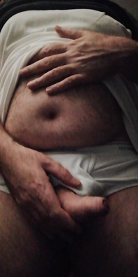 Stepdaddy Bear Wanking in My Tighty Whiteys