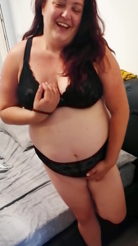 Posing in Black Bra and Panties