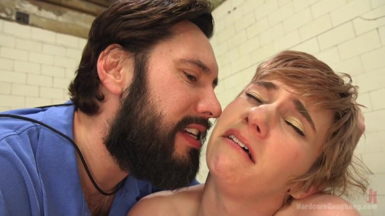 Hardcore Gangbang by Kink: Petite Journalist Gangbanged Into a Gaping Anal Slut!