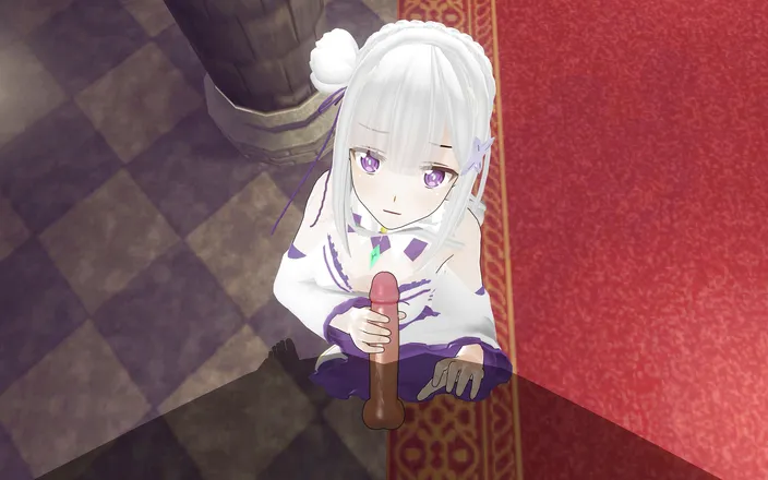 H3DC: 3D Hentai POV Emilia blowjob