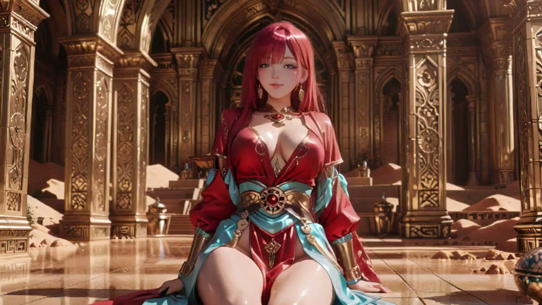 Seraphina Vale: Ratu merah di padang gurun! Sore yang malas di Golden...