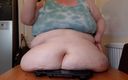 SSBBW Lady Brads: Weighing this massive belly hang