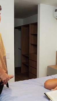I Was Reading Quietly and My Roommate Ended up Fucking Me and Getting His Cum on My Huge Tits