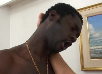Bareback TV: Interracial gay scene on the bed