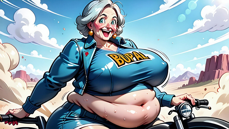 AI Porn: Bulma Fanart inspirovaná bbw digital art set