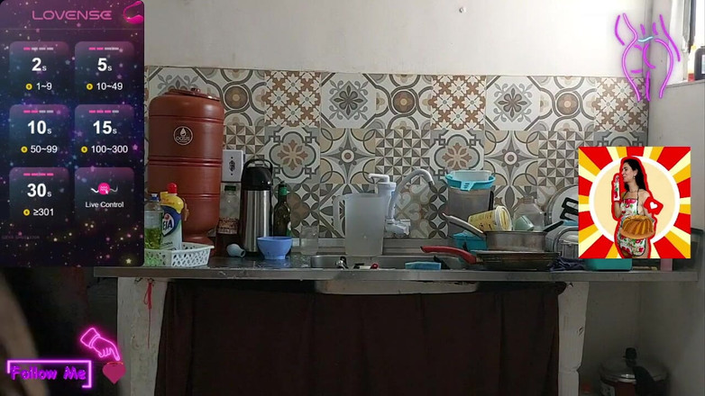 Renatinharj: Gorący seks w kuchni z małą Vanessinhą Mike'em