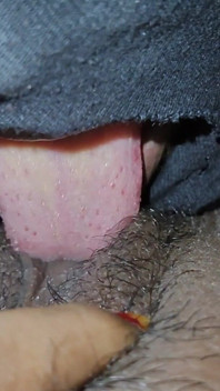 Telugu Busbund y Esposa Husbund lamiendo en coño