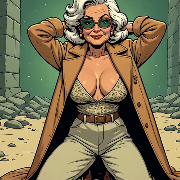 AI Porn: Granny and Mature Cleavage and Tits Art