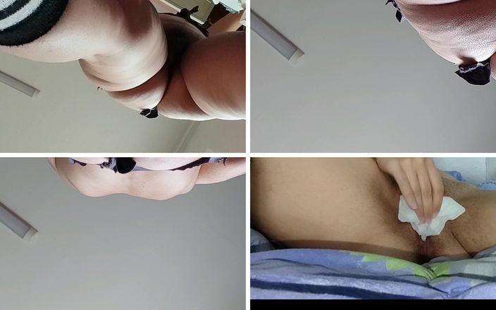 Amateur_MS: Amatérská manželka prstí kundičku orgasmus se sténáním. Latina Velký zadek,...