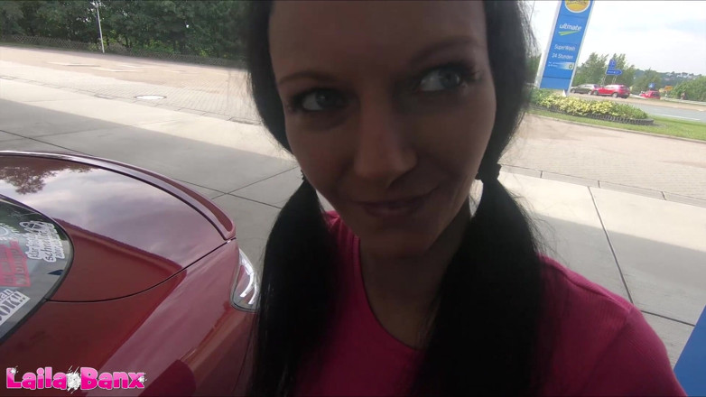Laila Banx: The dick-garage - public filled up with sperm plus!!!