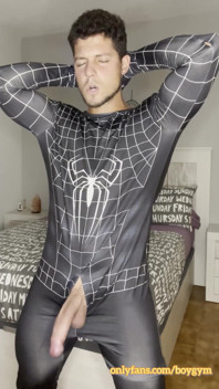 My Big Cock Cums with No Touch Spiderman Suit