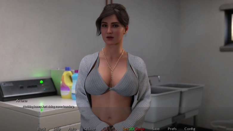 Q Boy: Orta yaşlı seksi üvey anne çamaşır odasında kendini tatmin ediyor - summer breeze -...