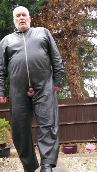 Leather Showing Cock and Balls