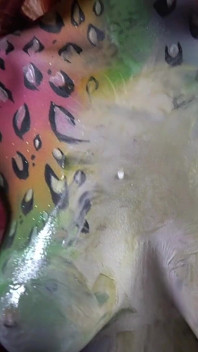POV: Tęczowa lampart body paint jebanie doświadczenie