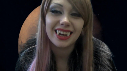 Goddess Misha Goldy: Sexy evil vampire smoking and talking to you!