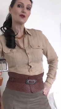 Exciting Belt Try-on with a Linen Skirt, Part 3, Lady Victoria Valente