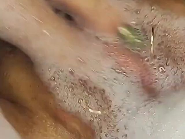 Taking a Bath in a Back Latex Catsuit (Princess18)